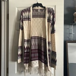 Crème patterned cardigan vanity brand small